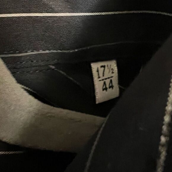 Dolce & Gabbana Men’s Button down Striped Navy Shirt Size 17.5/44 - Picture 5 of 6